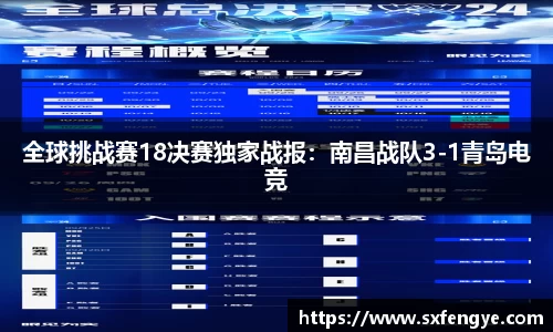 全球挑战赛18决赛独家战报：南昌战队3-1青岛电竞